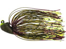 Westin SLIDE-UP RUBBER JIG TUNGSTEN 9 gr - Green Pumpkin/Chartreuse